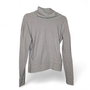 Lululemon Today Is A Cheat Day Sweatshirt Women's 4 Gray Turtleneck Pocket